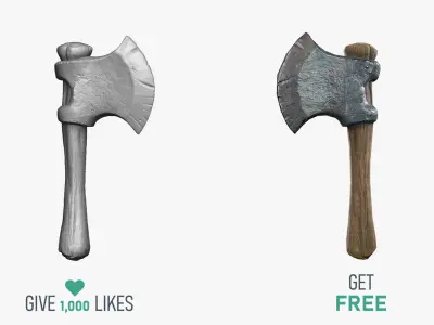 Weapon - Troll Axe - FREE Free 3D model