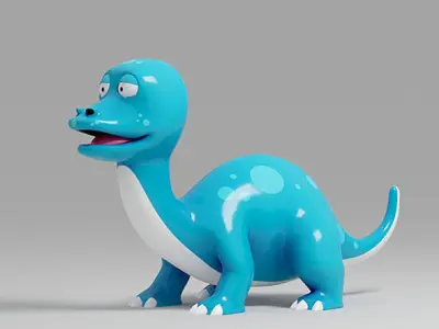 Dinosaur cartoon 3 3D model