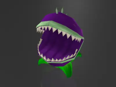 Creative Piranha Plant Low-poly 3D model