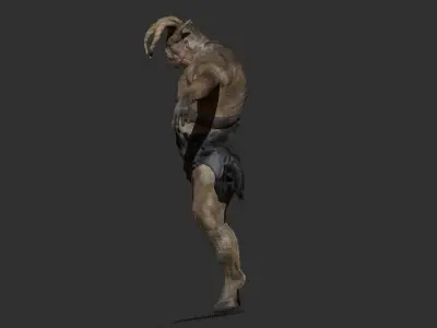Trollocs criaturas da noite Low-poly 3D model