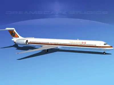 Douglas MD-80 Yellow Knife Air 3D model