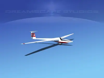 Glaser Dirks DG200 15Mtr Sailplane V02 3D model