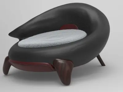 Fox Chair Low-poly 3D model