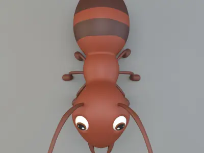 Cartoon Ant Low-poly 3D model