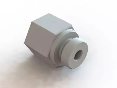 Conexao Connection Femea Female 1-4 NPT x Macho Male M14 x 2 3D model