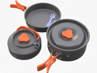 Traveler s tableware 3D model