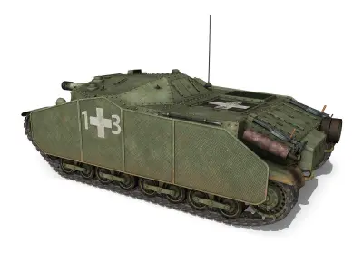 43M Zrinyi II - Hungarian Assault Gun - 1rd Battery 13 3D model
