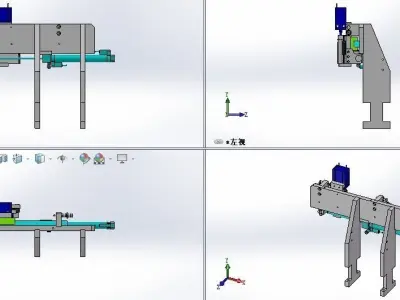 XZ two axial pneumatic manipulator 3D model