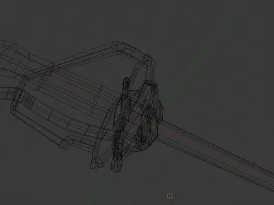 Rapier sword Low-poly 3D model