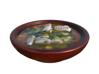 Fish Soup Low-poly 3D model