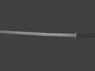 Katana Sword Japanese  Low-poly 3D model