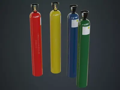 Gas Cylinder 2A Low-poly 3D model