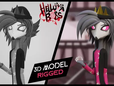 Octavia Goetia from Helluva Boss VRChat Avatar Low-poly 3D model