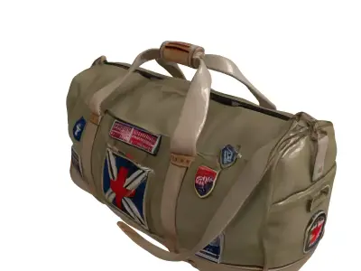 Military Style Canvas Travel Duffel Bag 3D model