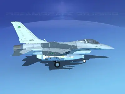 Gen Dyn F-16A Falcon Pakistan 3D model