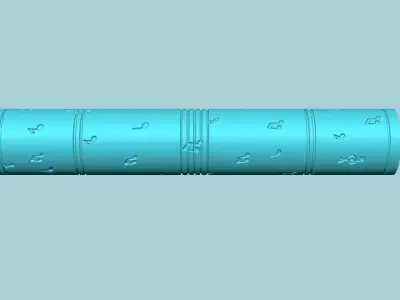 Texture Roll 34 - Music A Negative - Fondant Decoration Maker Free 3D print model