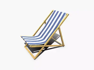 Deck Chair Low-poly PBR Free low-poly 3D model