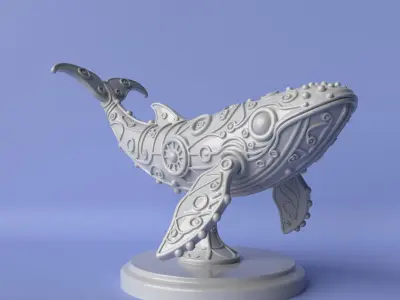 Steampunk Whale 3D print model