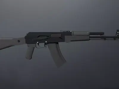 AK74M ak - rifle Free low-poly 3D model