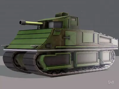 Tank V01 Low-poly 3D model