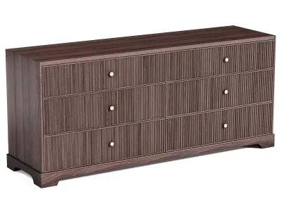 Genevieve Reeded 6 Drawer Dresser 3D model