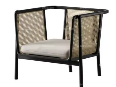 rattan armchair Free 3D print model