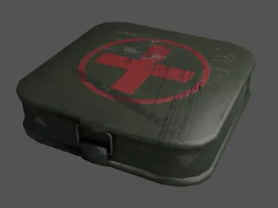 First Aid Kit Military Low-poly 3D model
