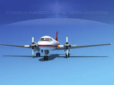 Convair CV-580 Purolator 3D model