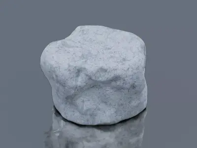 Raw stone stool Free low-poly 3D model