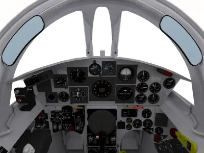 F-104G Starfighter Cockpit 3D model