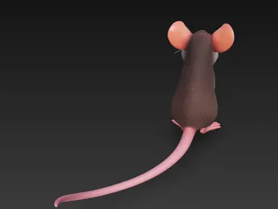 Rat Realistic 3D Model Basic - Low Poly Realistic Low-poly 3D model