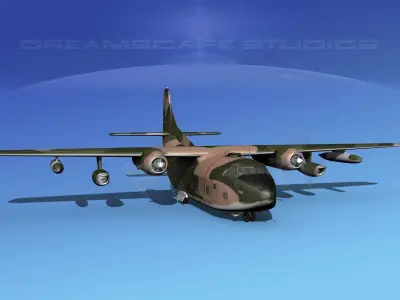 Fairchild C-123K Provider V09 3D model