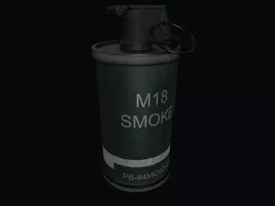 Smoke M-18 grenad Free low-poly 3D model