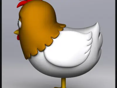 Cartoon Chicken 3D model