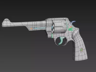 Revolver Gun 3d model  3D model