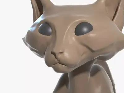 Cat high-poly blender Free 3D model