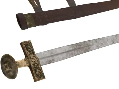 Takouba Sword Low-poly 3D model