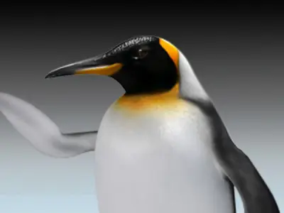 Emperor penguin Low-poly 3D model