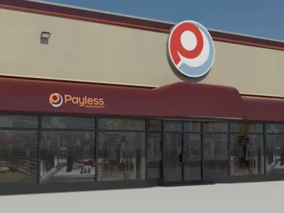 Payless Shoe Store Low-poly 3D model