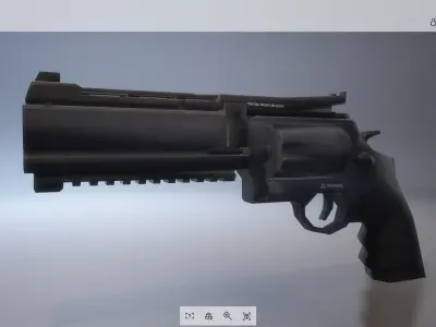 Weapon Pistol revolver Gameready Low-poly 3D model