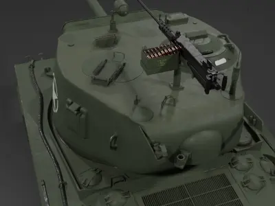 M4A2 76 W Sherman Medium Tank Free 3D model