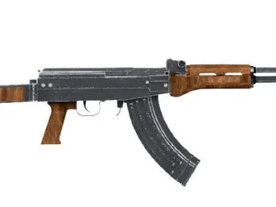 Low Poly Assault Rifle  BD-08 Ready to Use for  Game Low-poly 3D model