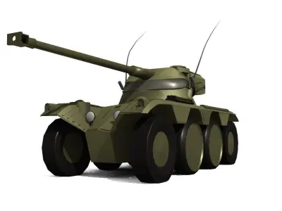 EBR-75 Reconnaissance Vehicle Low-poly 3D model