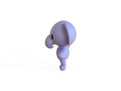 Little animal cute - Elephant cute - Character006 Low-poly 3D model