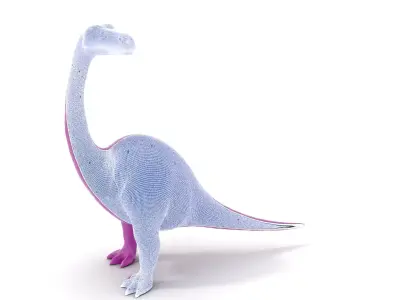 Purple Dinosaur model pack Low-poly 3D model