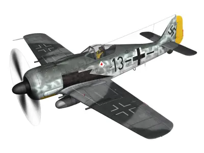 Focke Wulf - FW190 A8 - Black 13 3D model