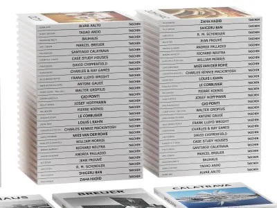 047 Decorative books set 06 Basic Art Series PART 01 3D model