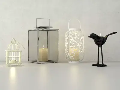 Lanterns and tealights by ZARA HOME 3D model