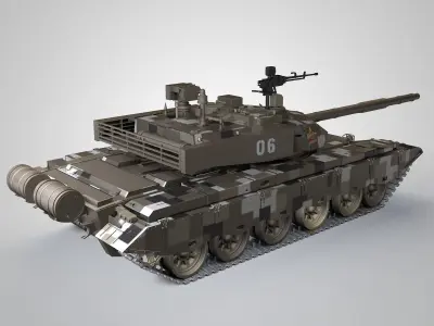 China ZTZ-99 tank 3D model