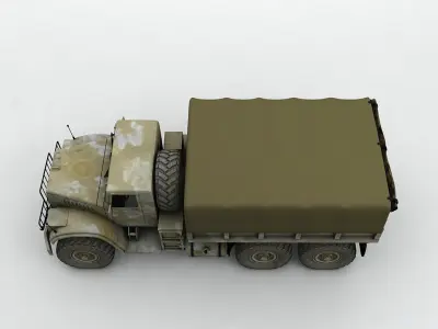 Military Offroad Truck Kraz 255b 3D model